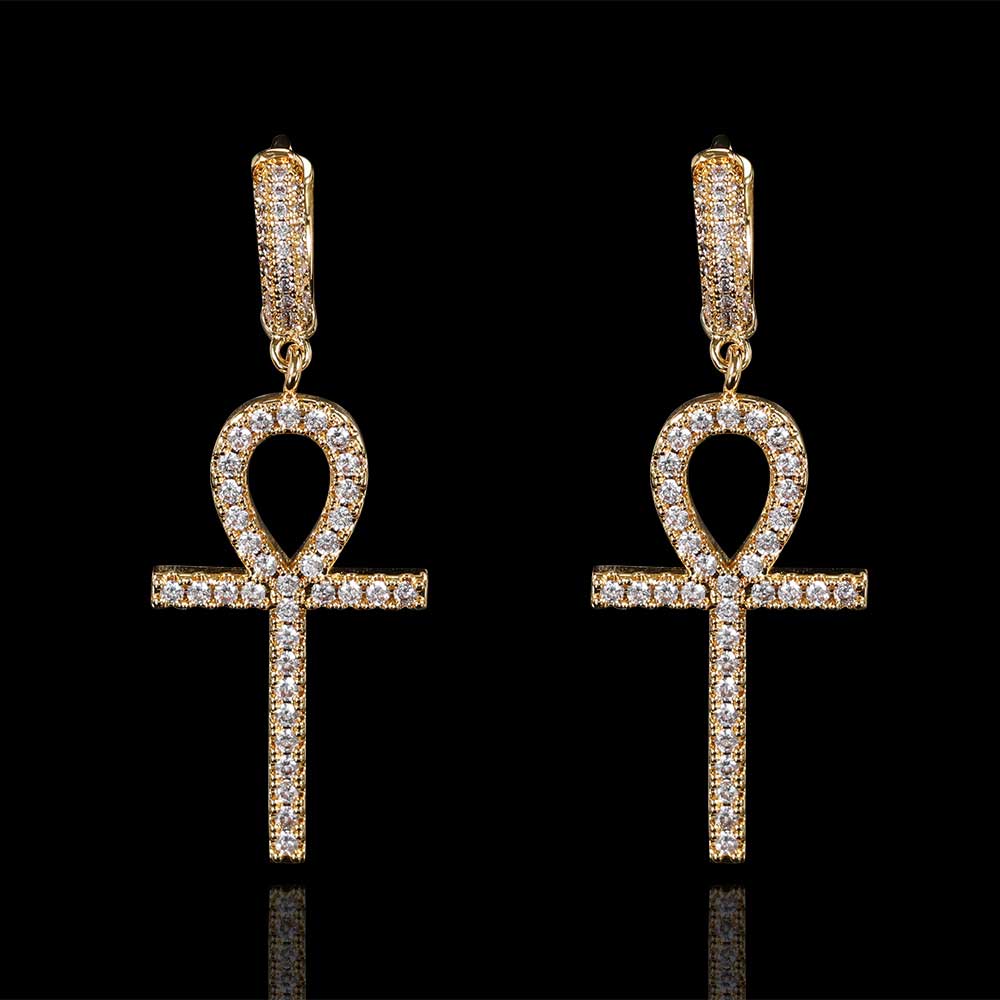 Ankh Earrings (Gold) - Image 3