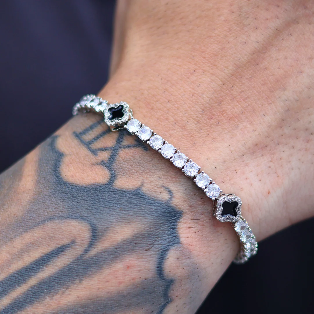 Black Clover Set - Chain + Bracelet + Ring - Image 6