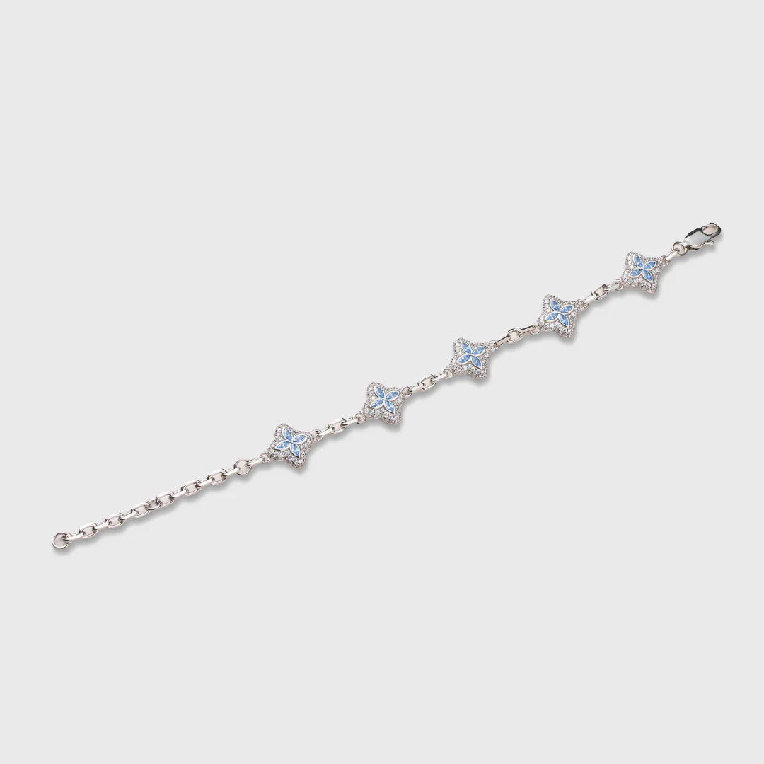 Blue Clover Icon Bracelet - Image 4