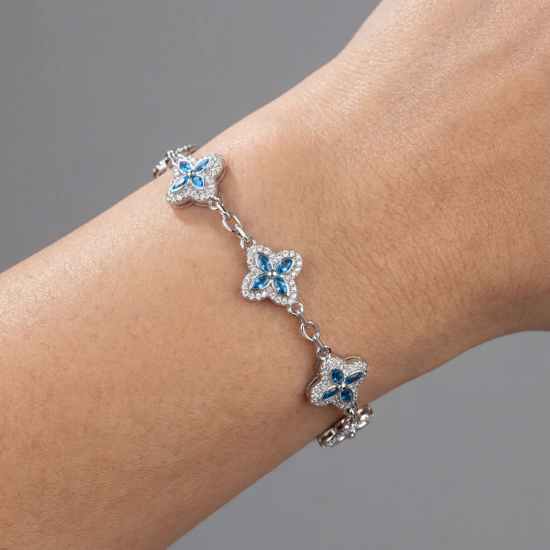 Blue Clover Icon Bracelet - Image 5