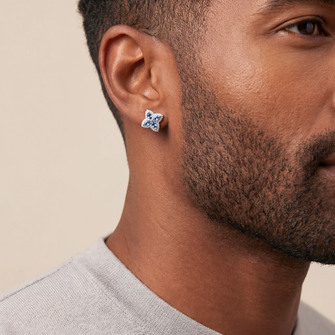 Blue Clover Icon Earrings - Image 2