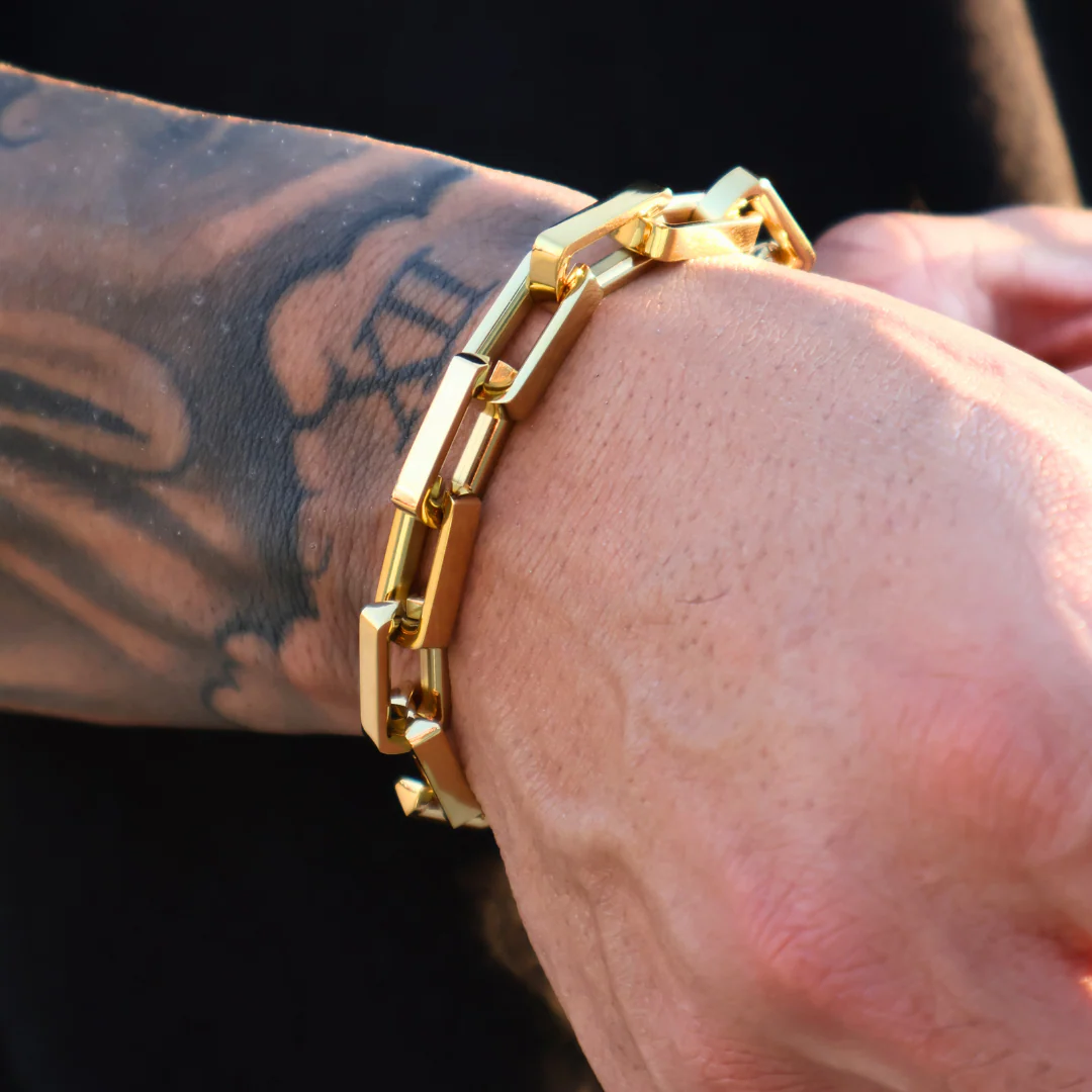 Boxed Anchor Bracelet (Gold) - 10mm - Image 6