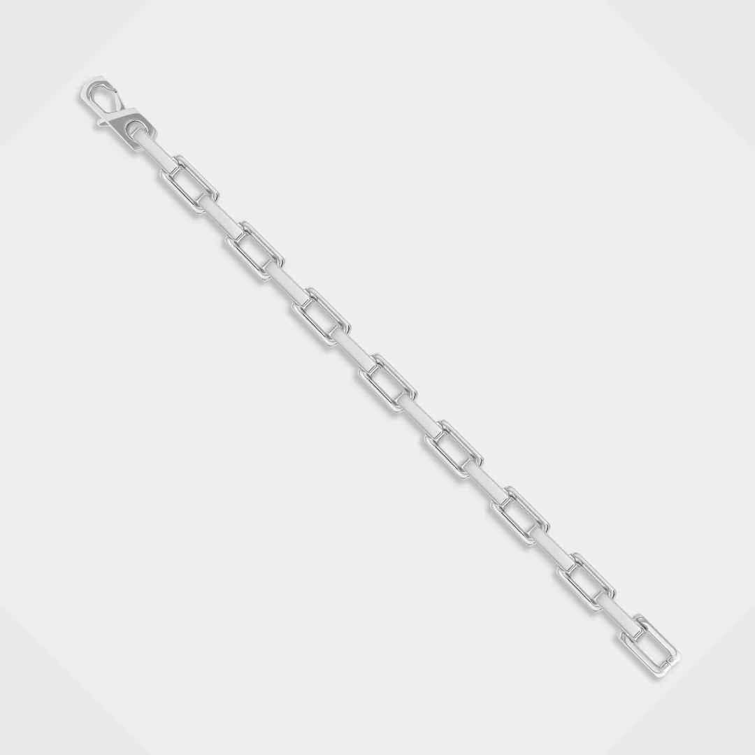 Boxed Anchor Bracelet (Silver) - 10mm - Image 3