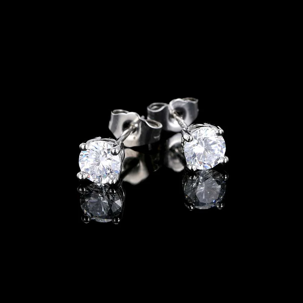 Classic Stud Earrings (Silver) - Image 4