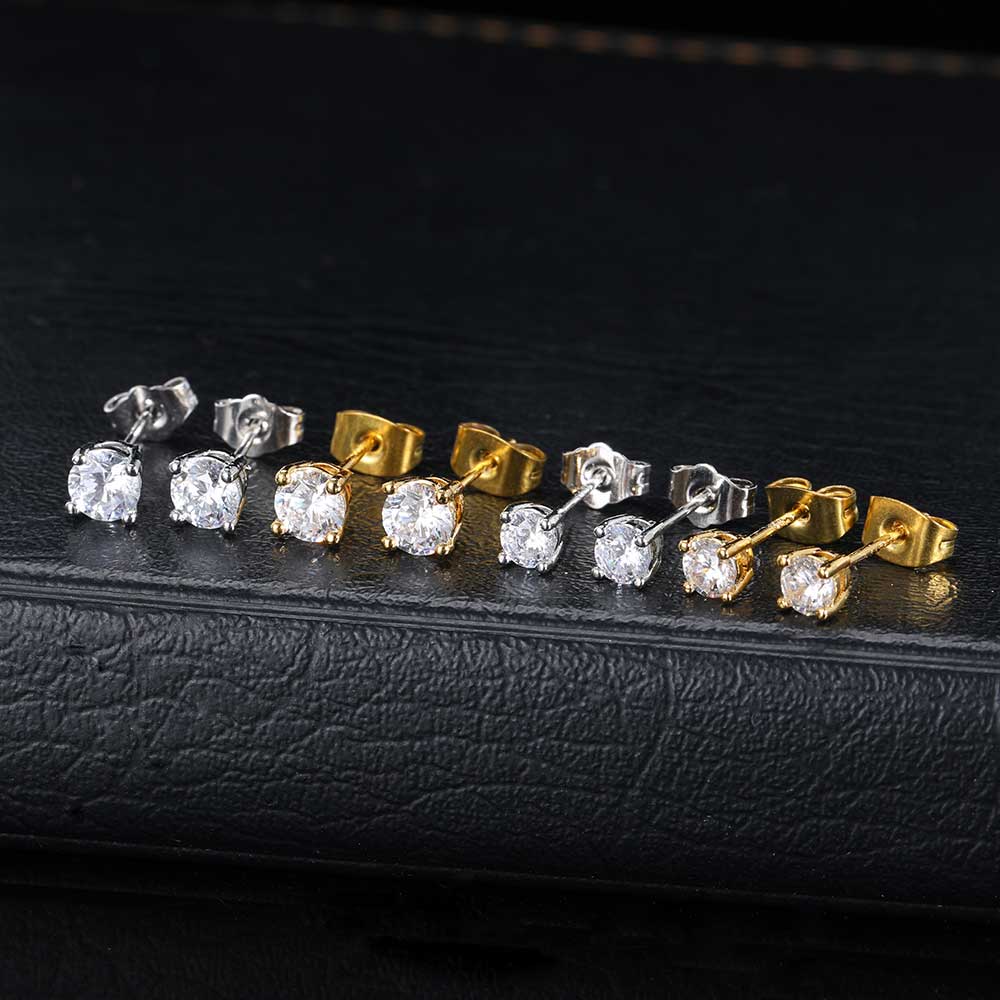 Classic Stud Earrings (Silver) - Image 5