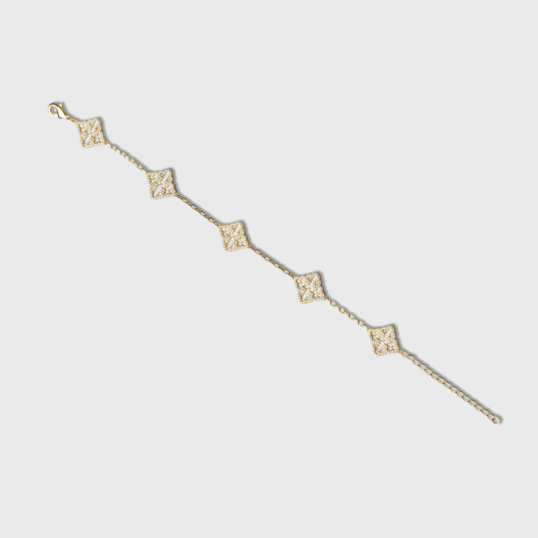 Clover Royale Bracelet (Gold) - Image 4