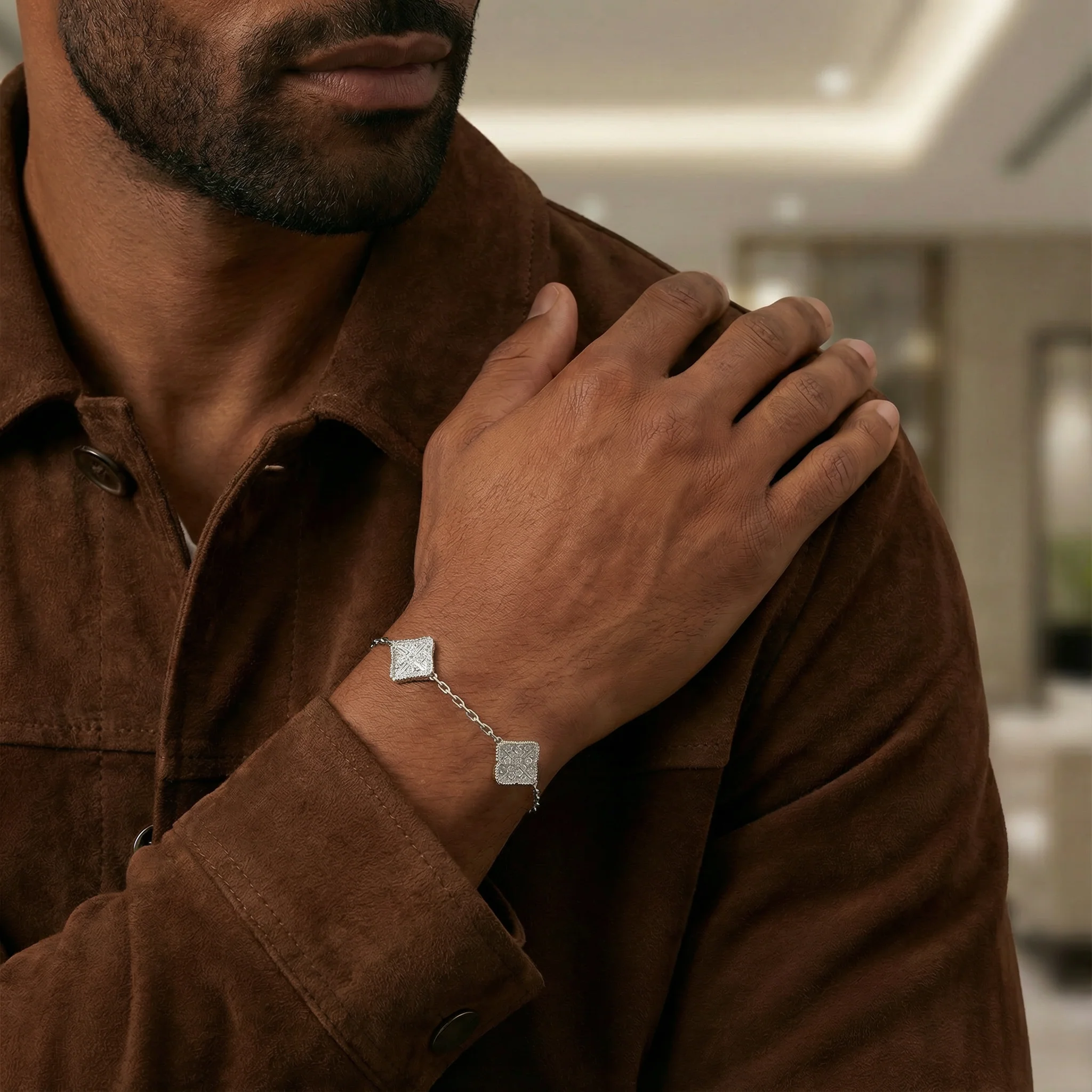 Clover Royale Bracelet (Silver) - Image 3
