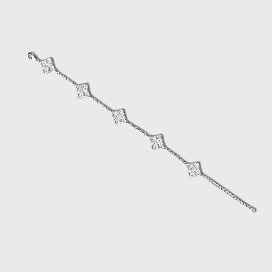 Clover Royale Bracelet (Silver) - Image 4