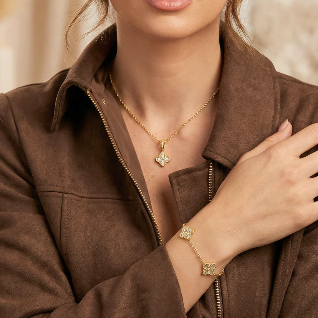 Clover Royale Chain + Bracelet (Gold) - Image 3
