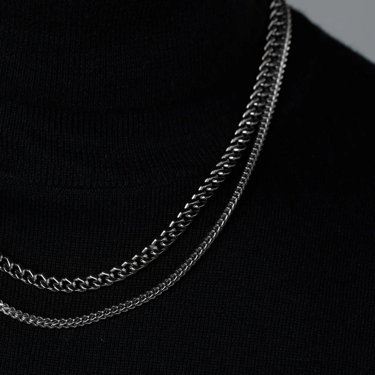 Cuban 5mm + Franco 3mm Stack (Silver) - Image 5