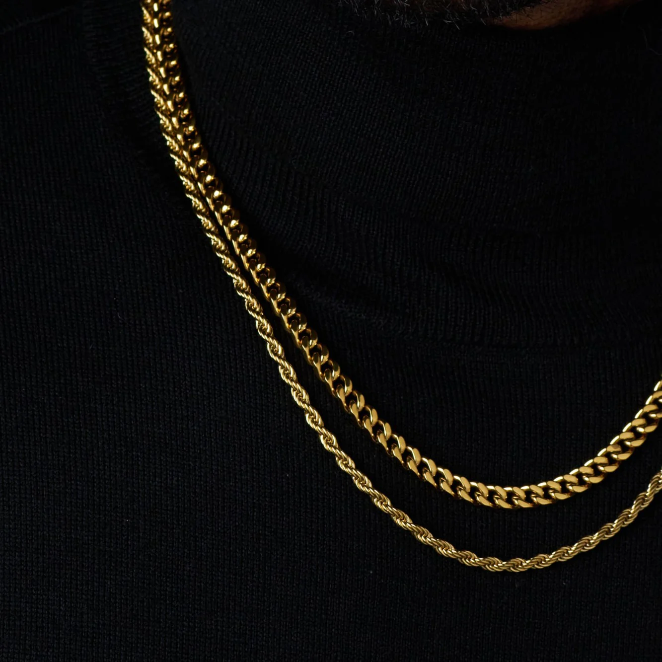 Cuban 5mm + Rope 4mm Stack (Gold) - Image 5