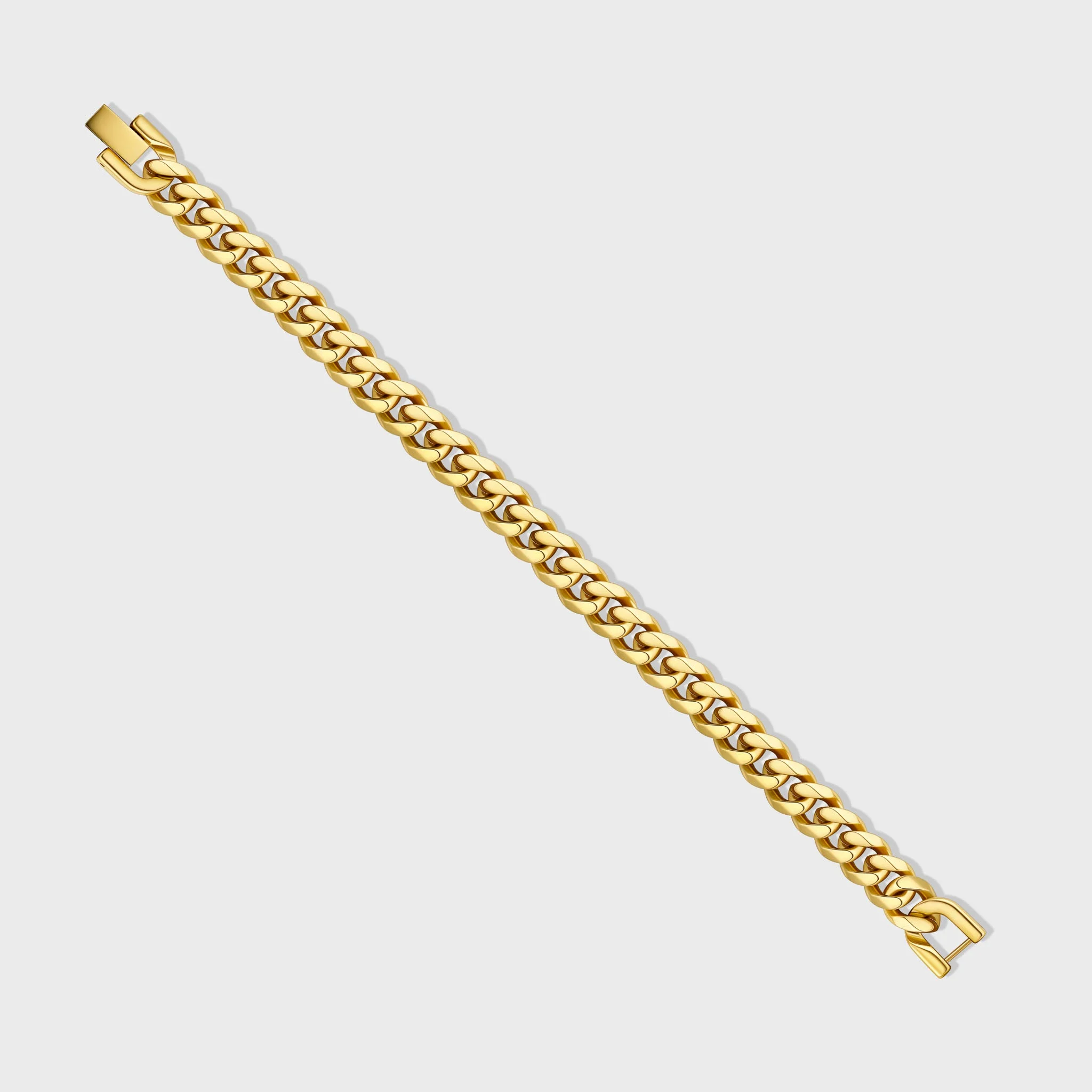 Cuban Link Bracelet (Gold) - 10mm - Image 3