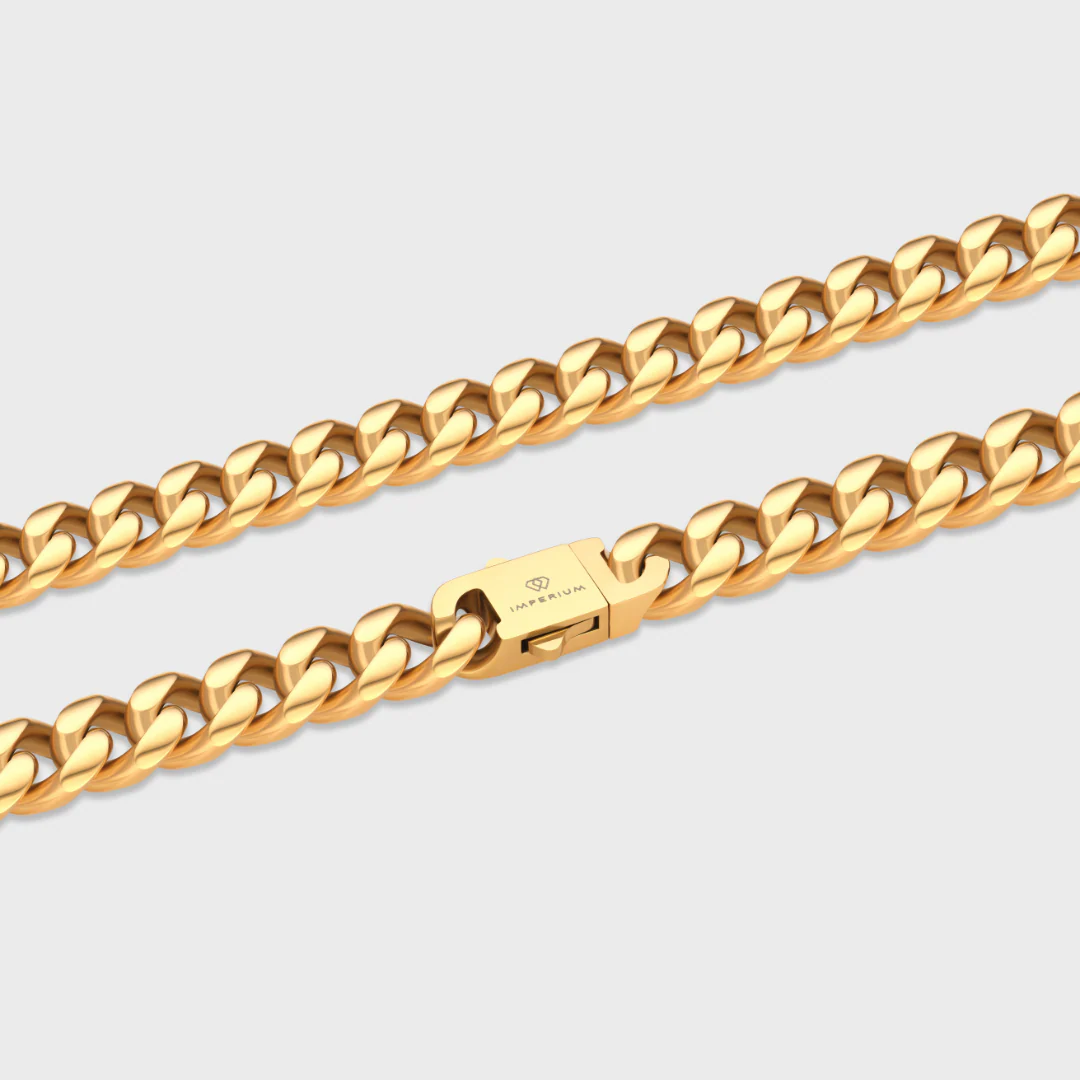 Cuban Link Chain (Gold) - 10mm - Image 3