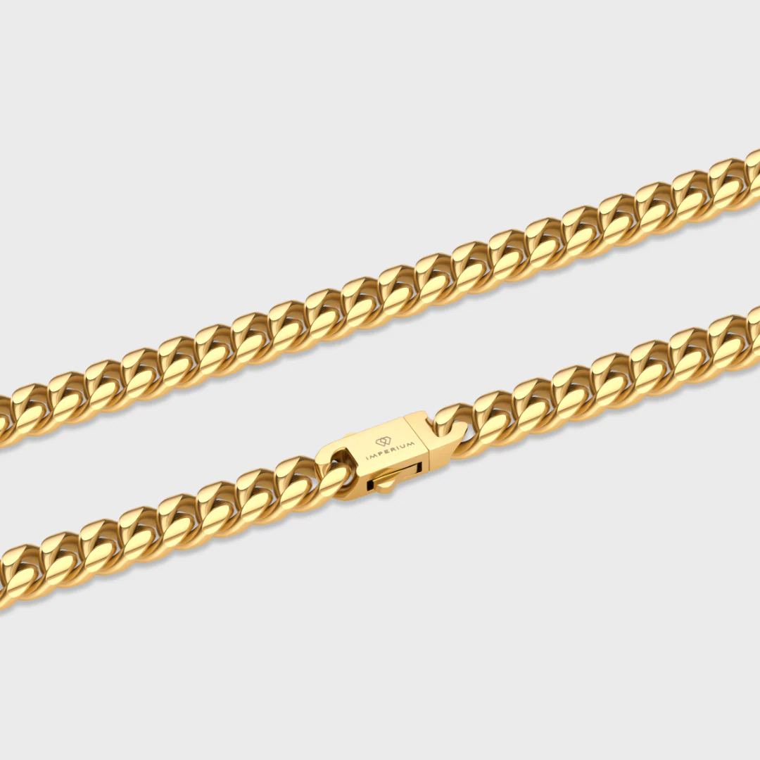 Cuban Link Chain (Gold) - 8mm - Image 3