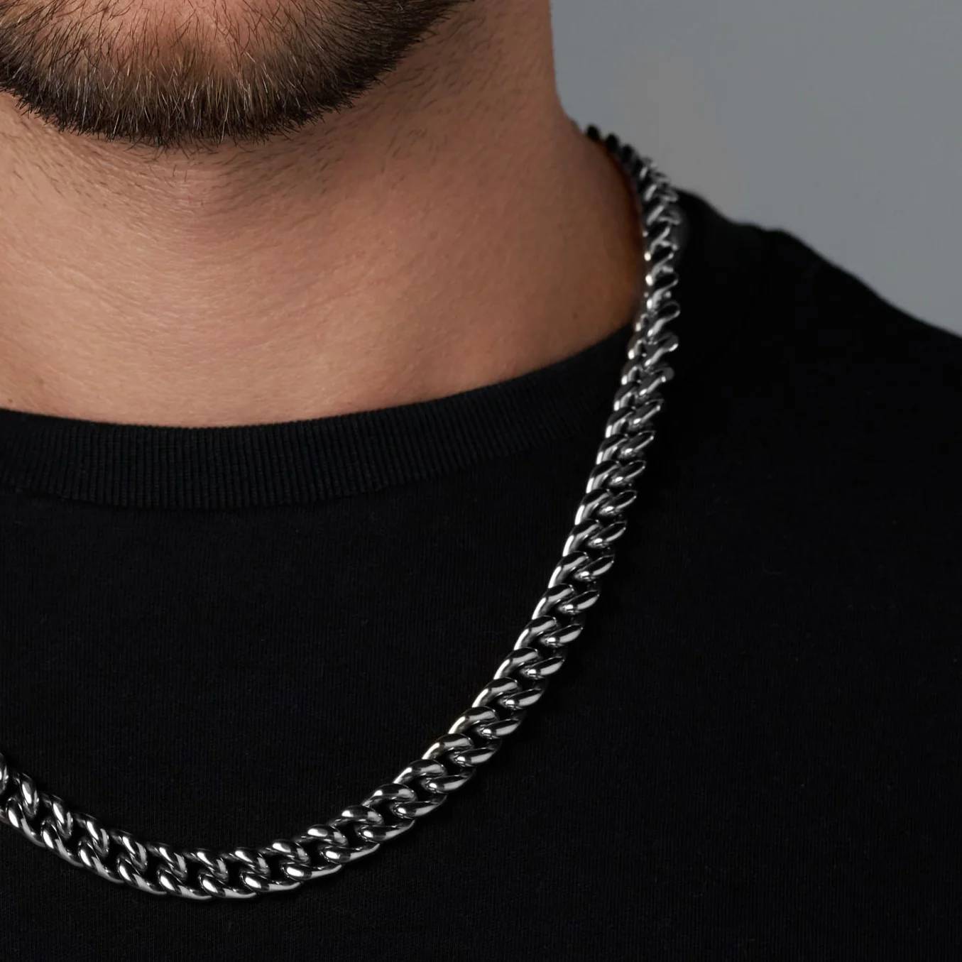 Cuban Link Chain (Silver) - 10mm - Image 5