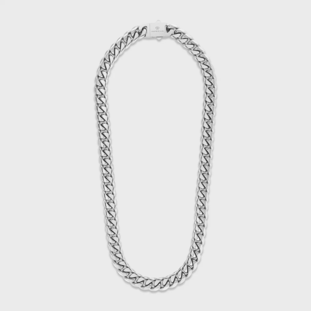 Cuban Link Chain (Silver) - 12mm - Image 4