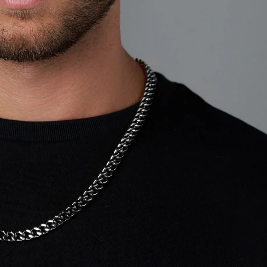 Cuban Link Chain (Silver) - 8mm - Image 5