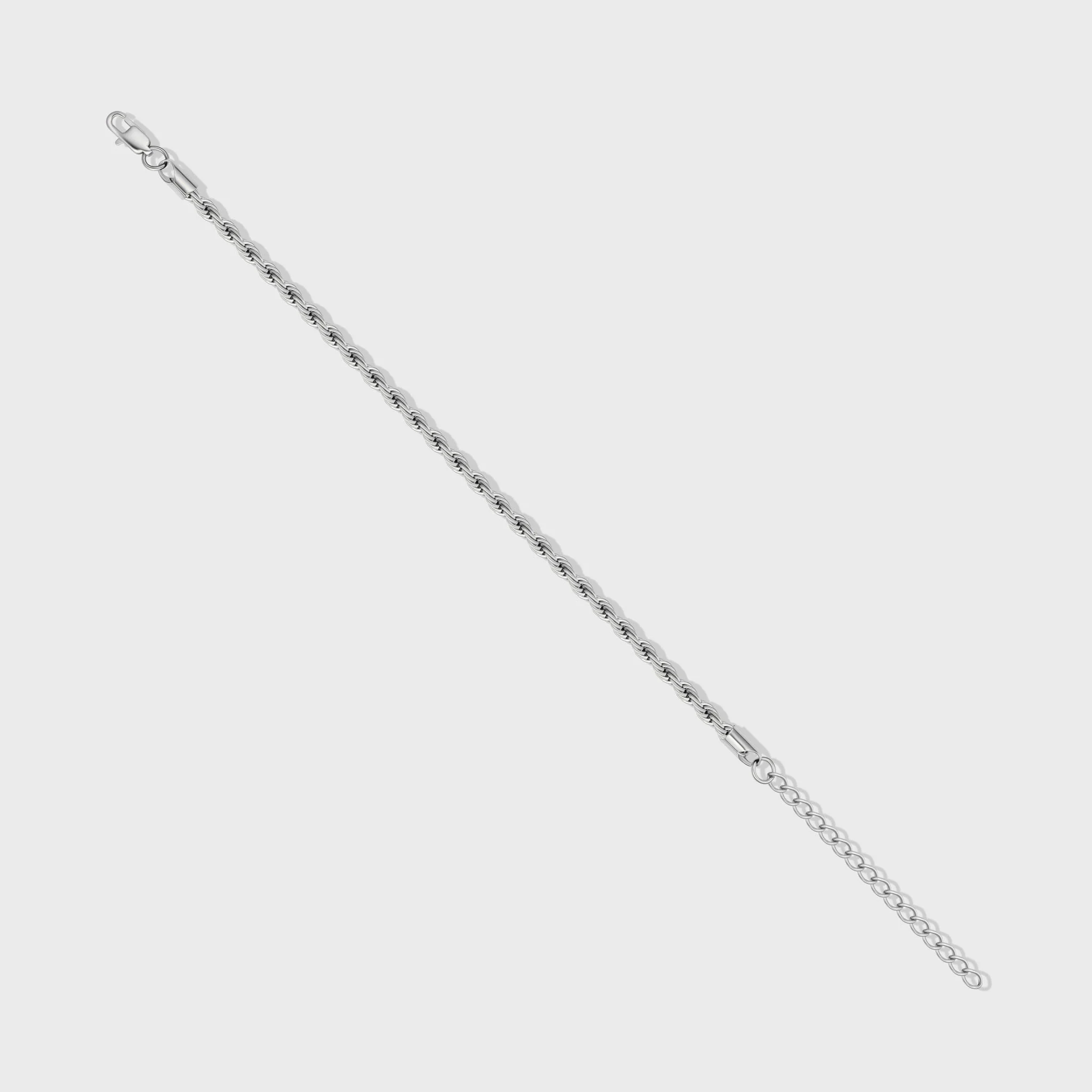 Cuban + Rope Bracelet Stack (Silver) - Image 4