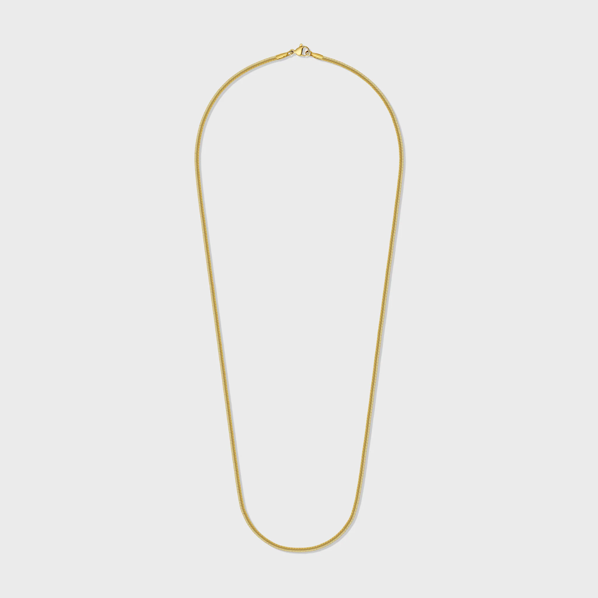 Flat Snake Chain (Gold) - 2mm - Image 4