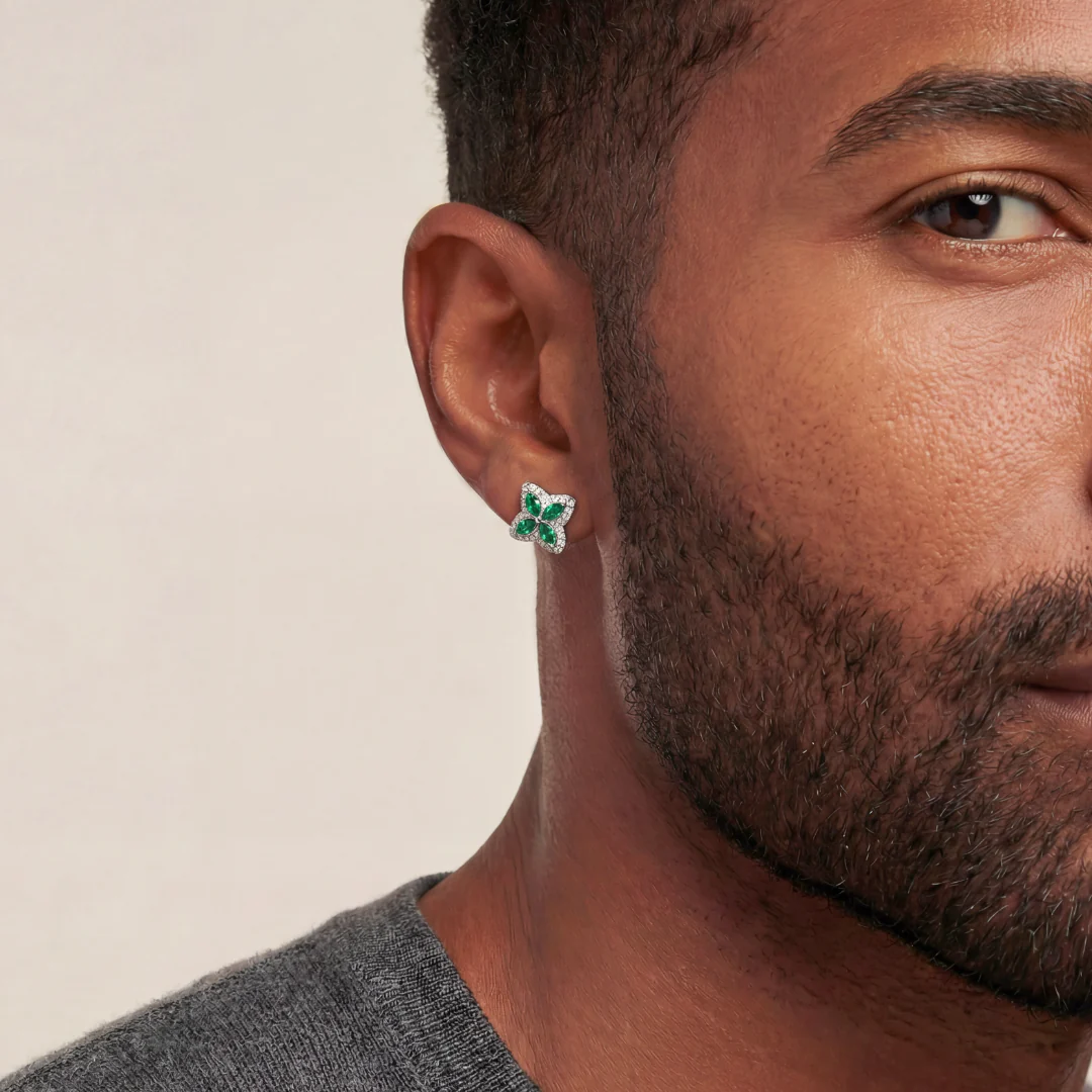 Green Clover Icon Earrings - Image 2