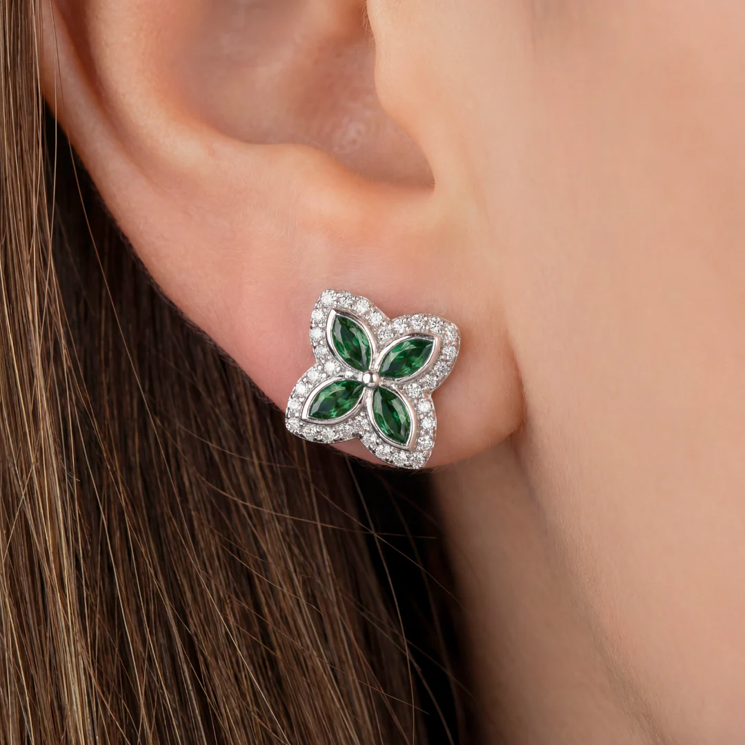Green Clover Icon Earrings - Image 3