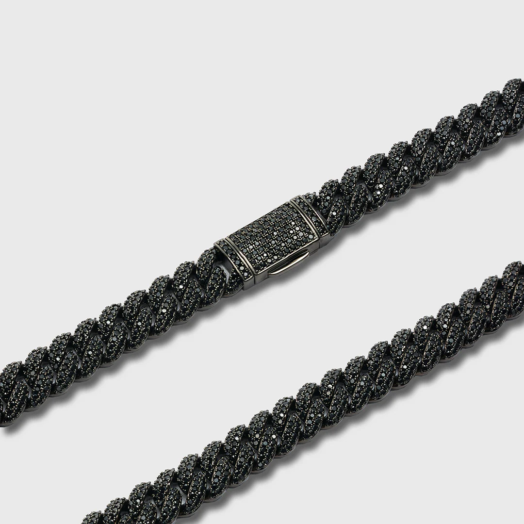 Iced Cuban Chain (Black) - 10mm - Image 3