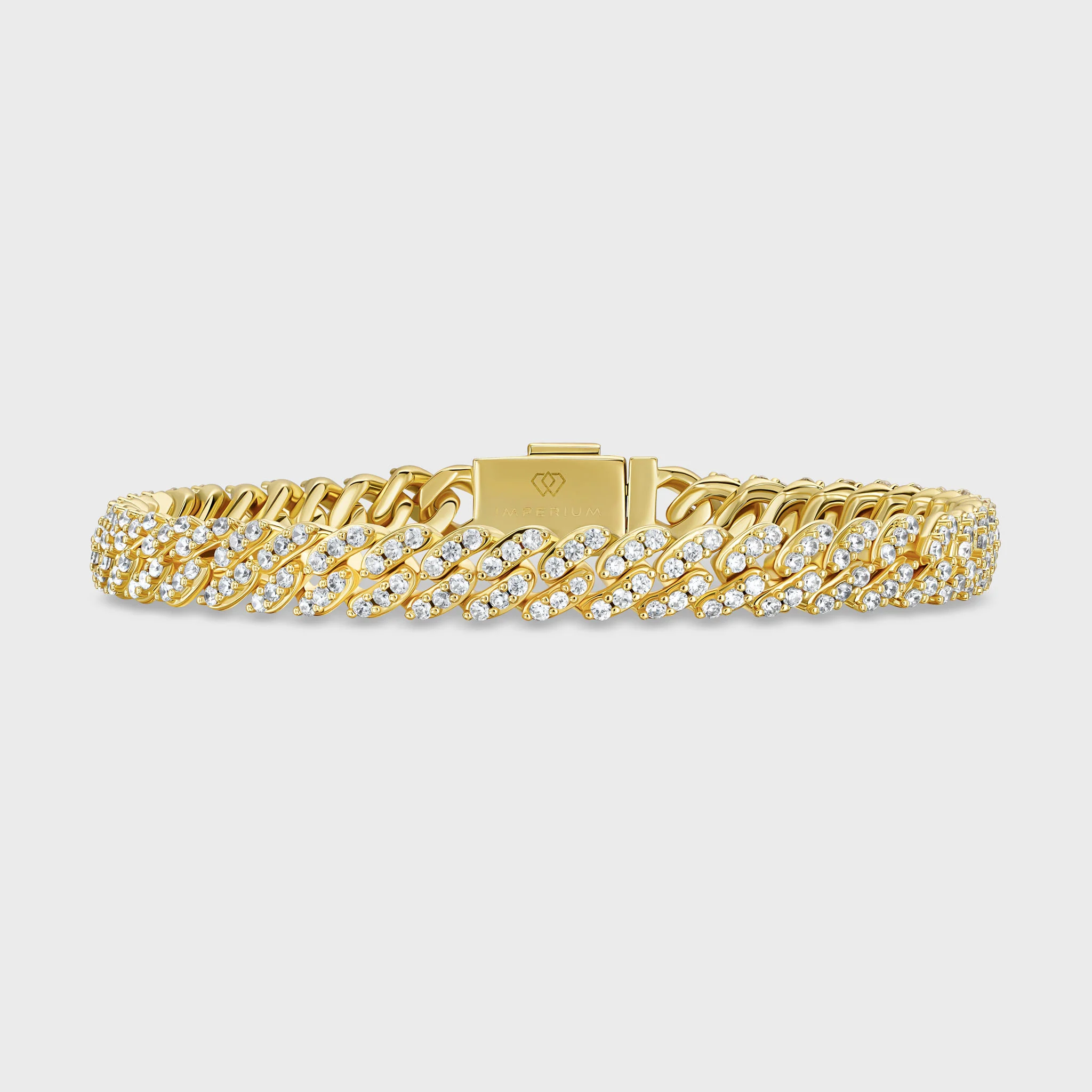 Iced Cuban Chain + Bracelet (Gold) - 8mm - Image 4