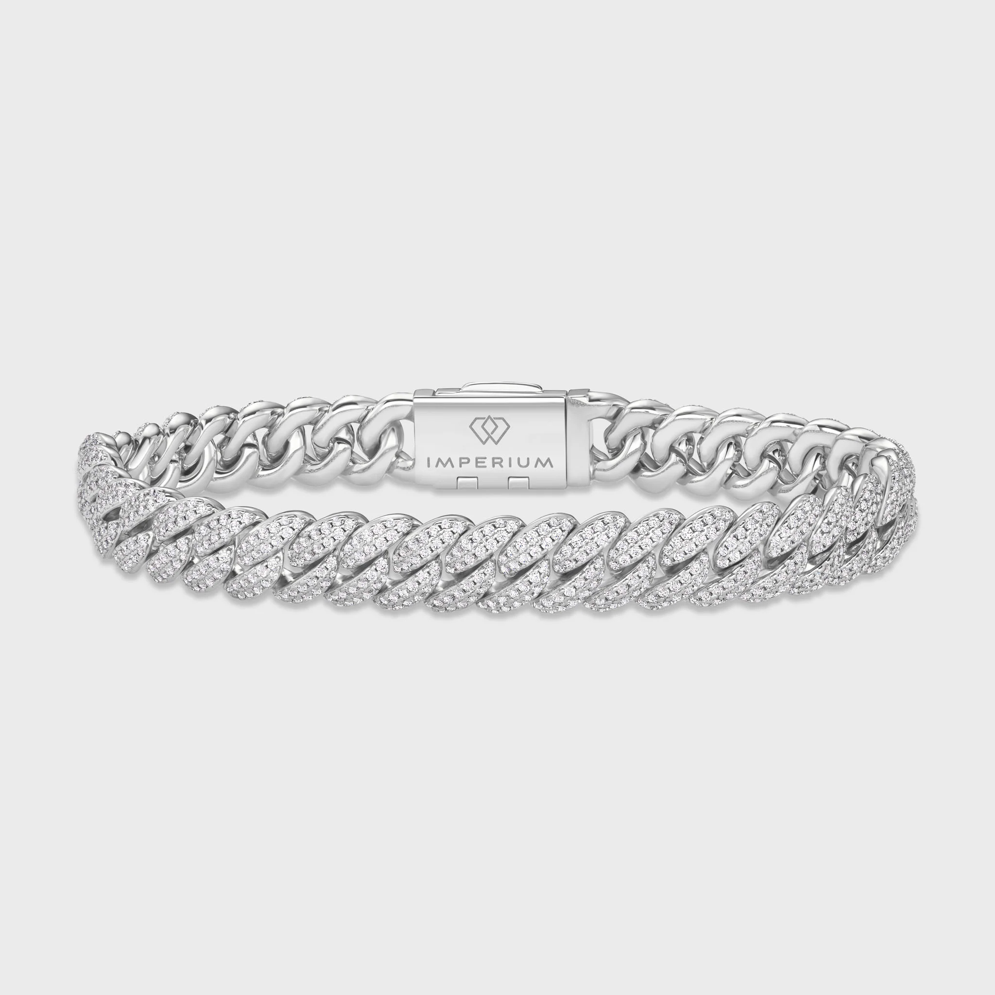 Iced Cuban Chain + Bracelet (Silver) - 10mm - Image 5