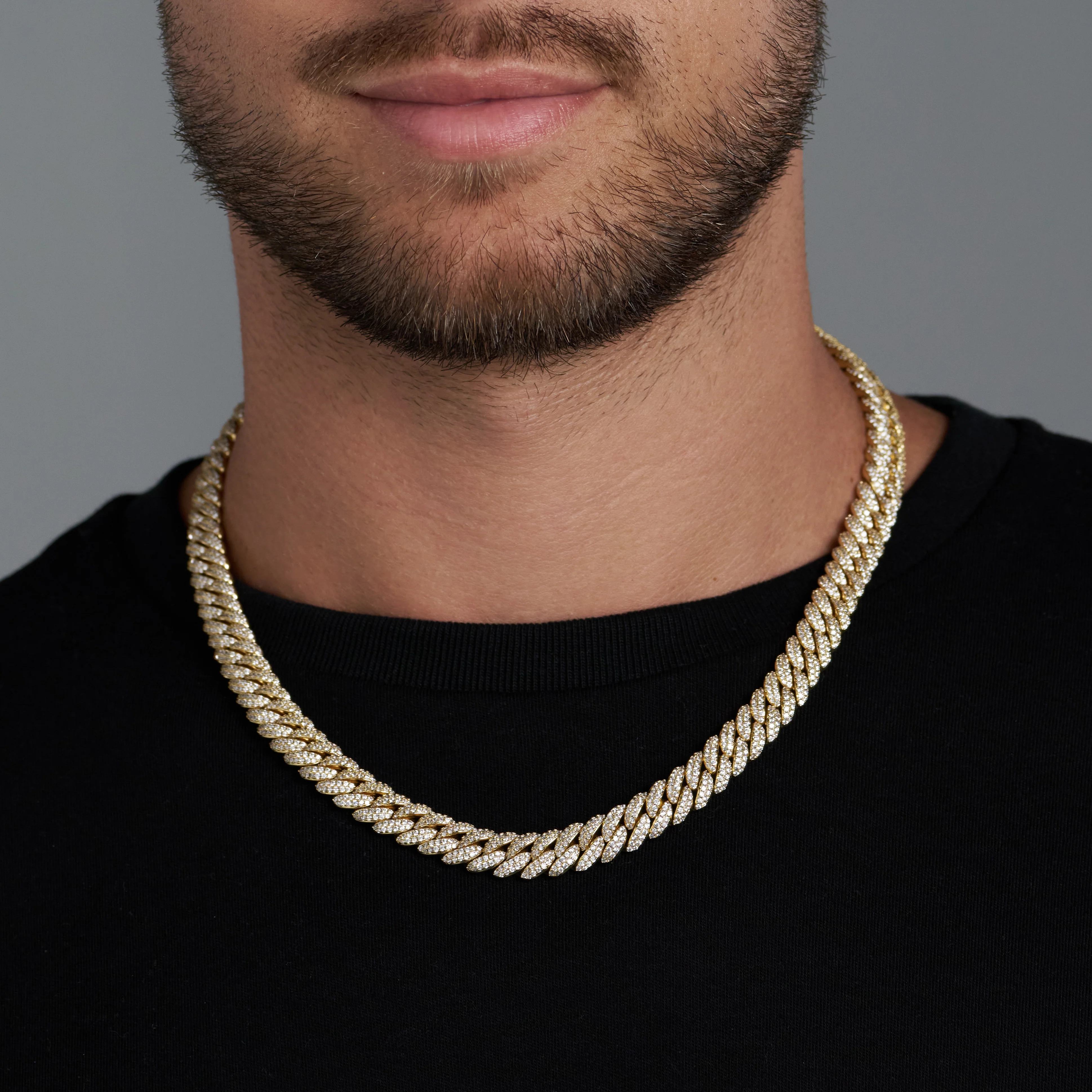 Iced Cuban Chain (Gold) - 10mm - Image 3