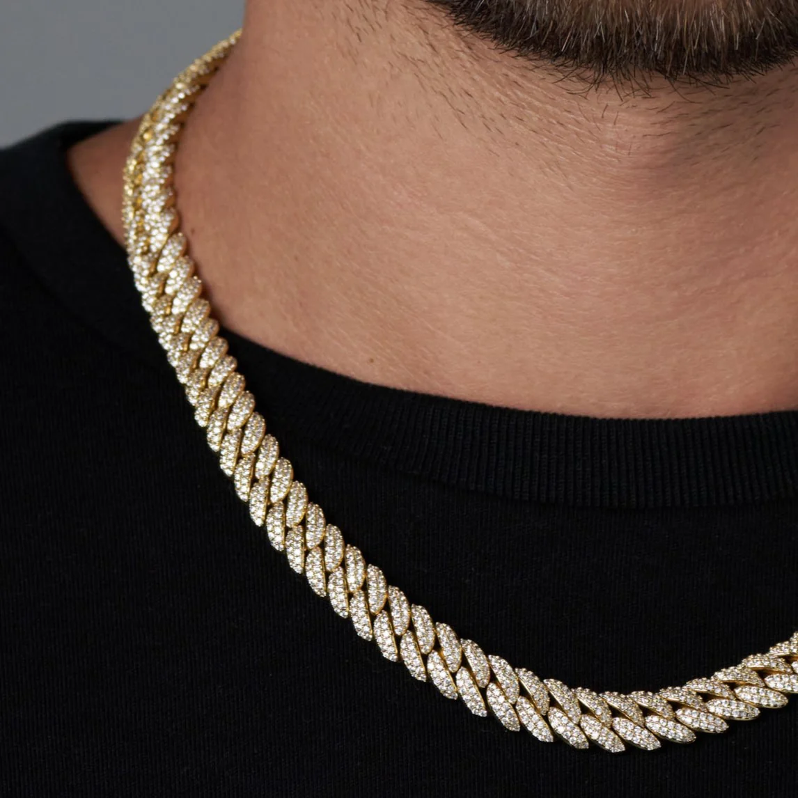 Iced Cuban Chain (Gold) - 12mm - Image 5