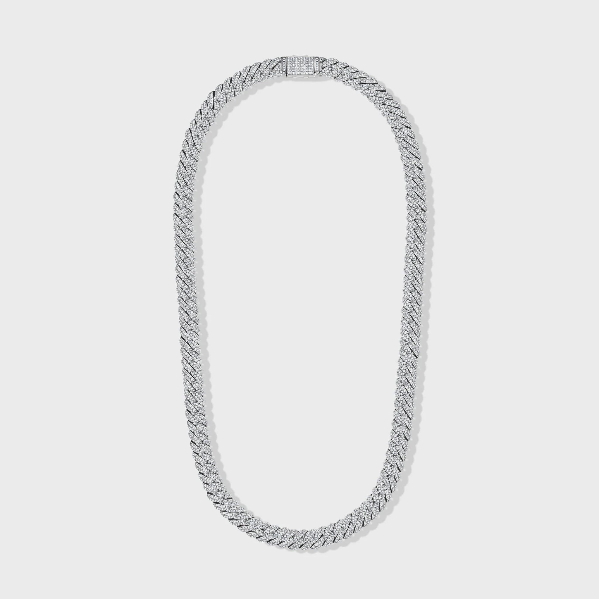 Iced Cuban Chain (Silver) - 10mm - Image 4