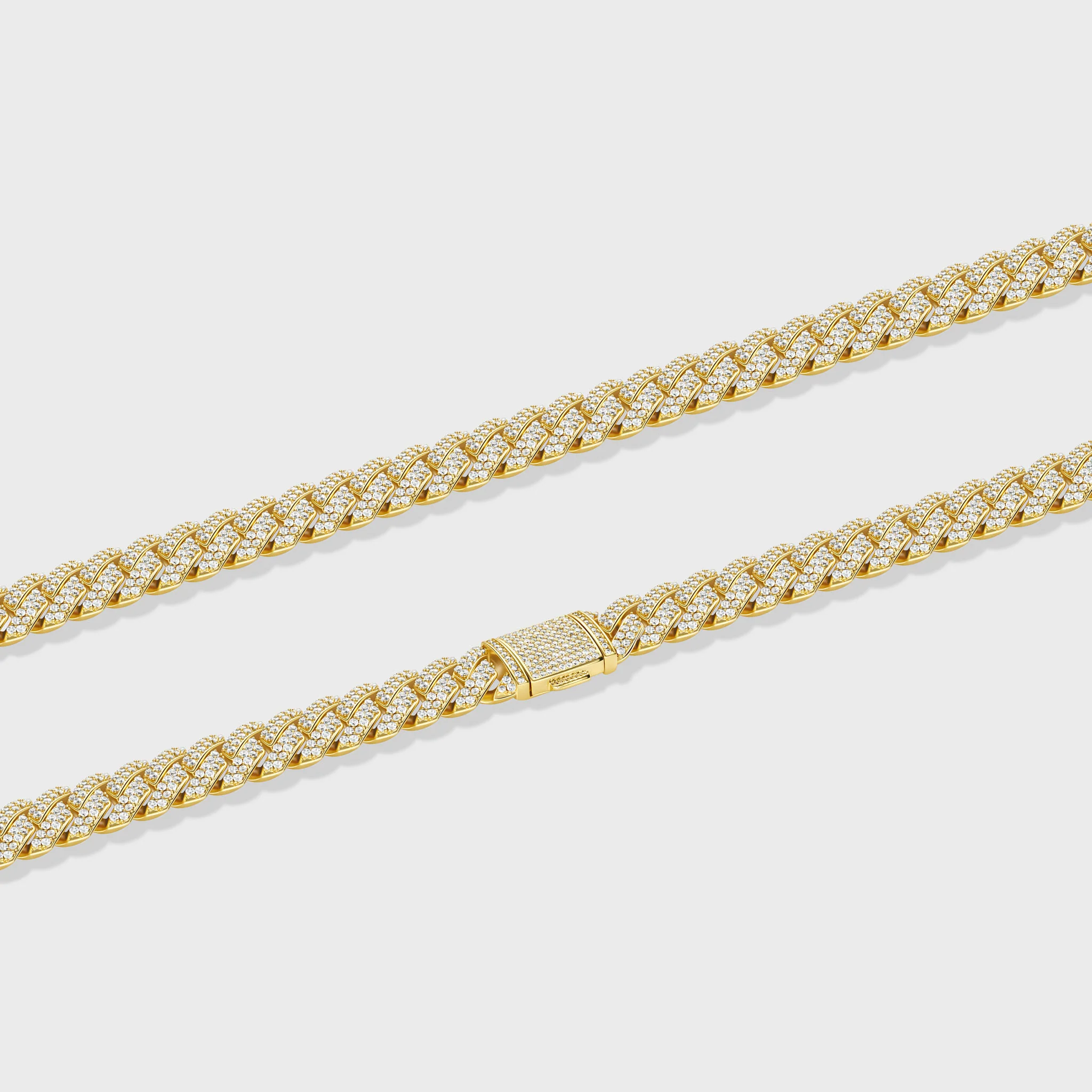 Iced Prong Cuban Chain (Gold) - 10mm - Image 3