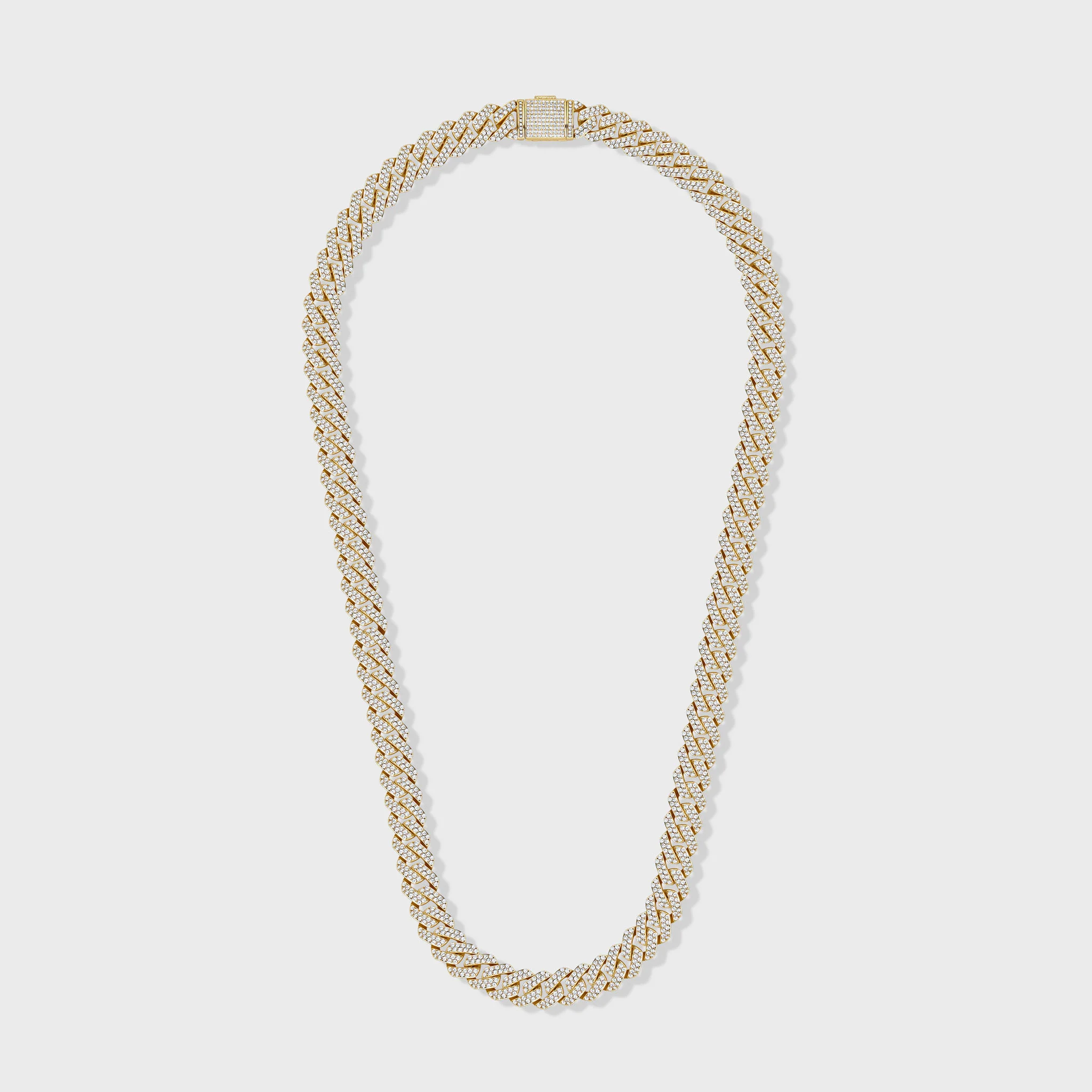 Iced Prong Cuban Chain (Gold) - 10mm - Image 4