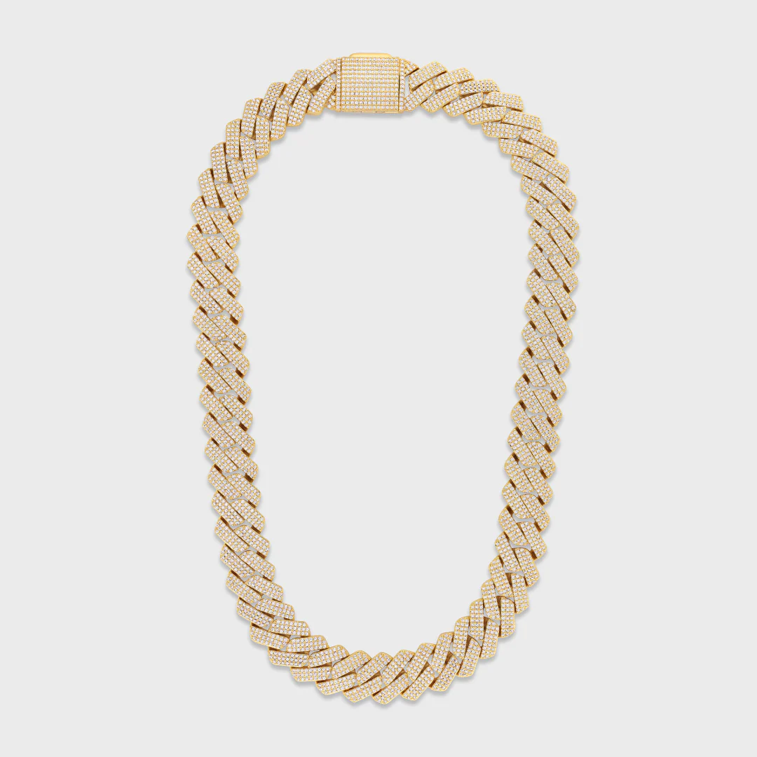 Iced Prong Cuban Chain (Gold) - 20mm - Image 5
