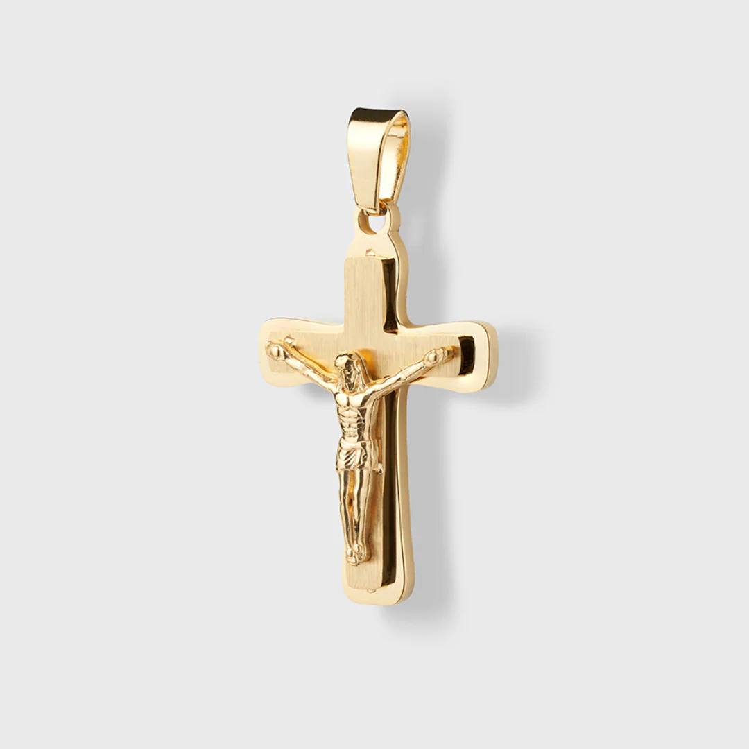 Jesus Cross Pendant (Gold) - Image 3