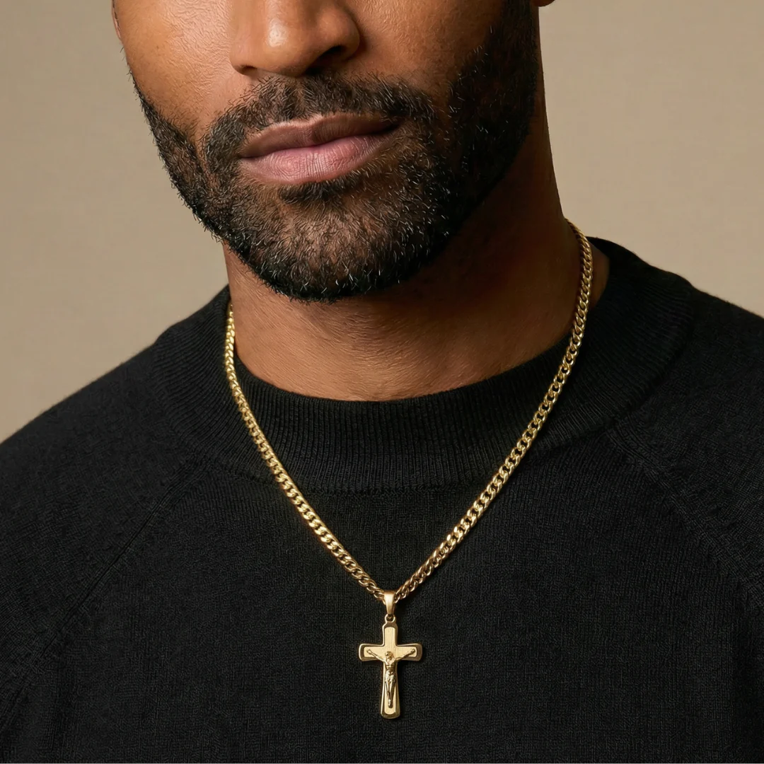 Jesus Cross Pendant (Gold) - Image 5