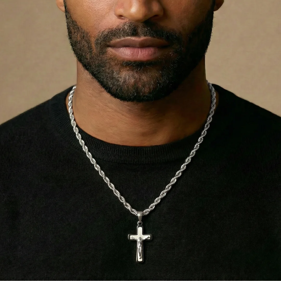 Jesus Cross Pendant (Silver) - Image 2