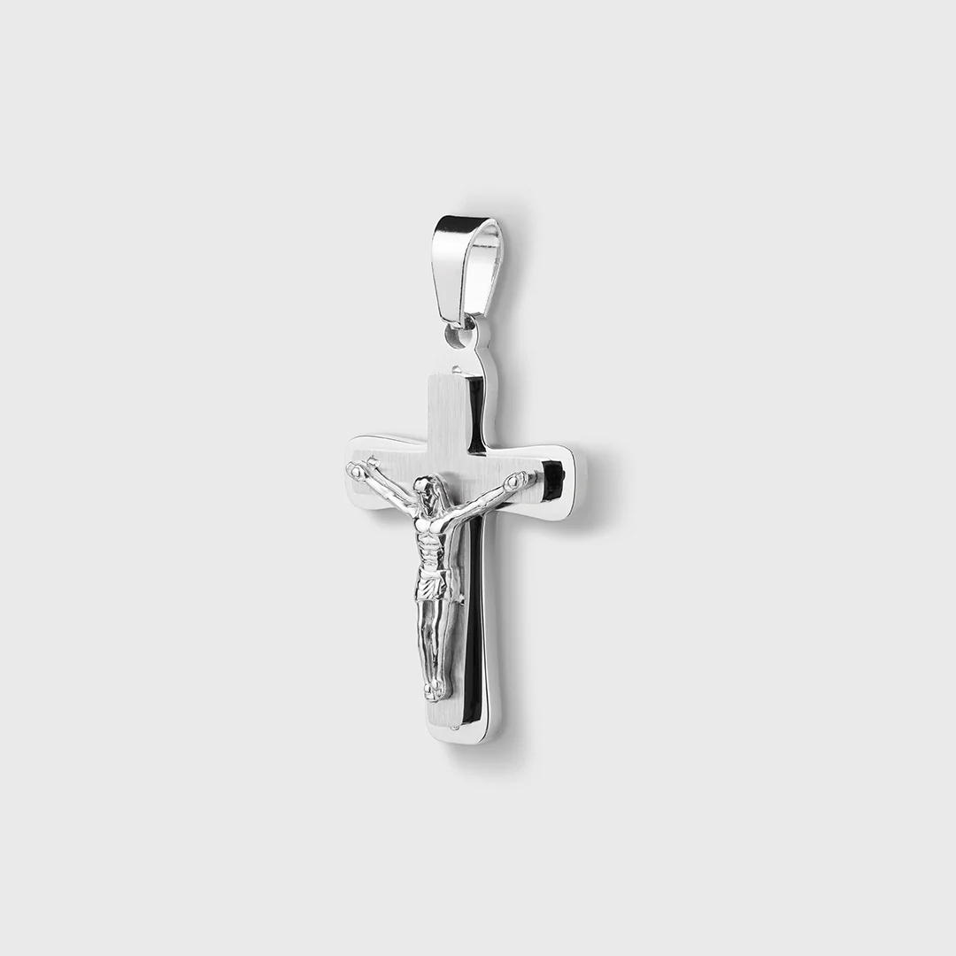Jesus Cross Pendant (Silver) - Image 3