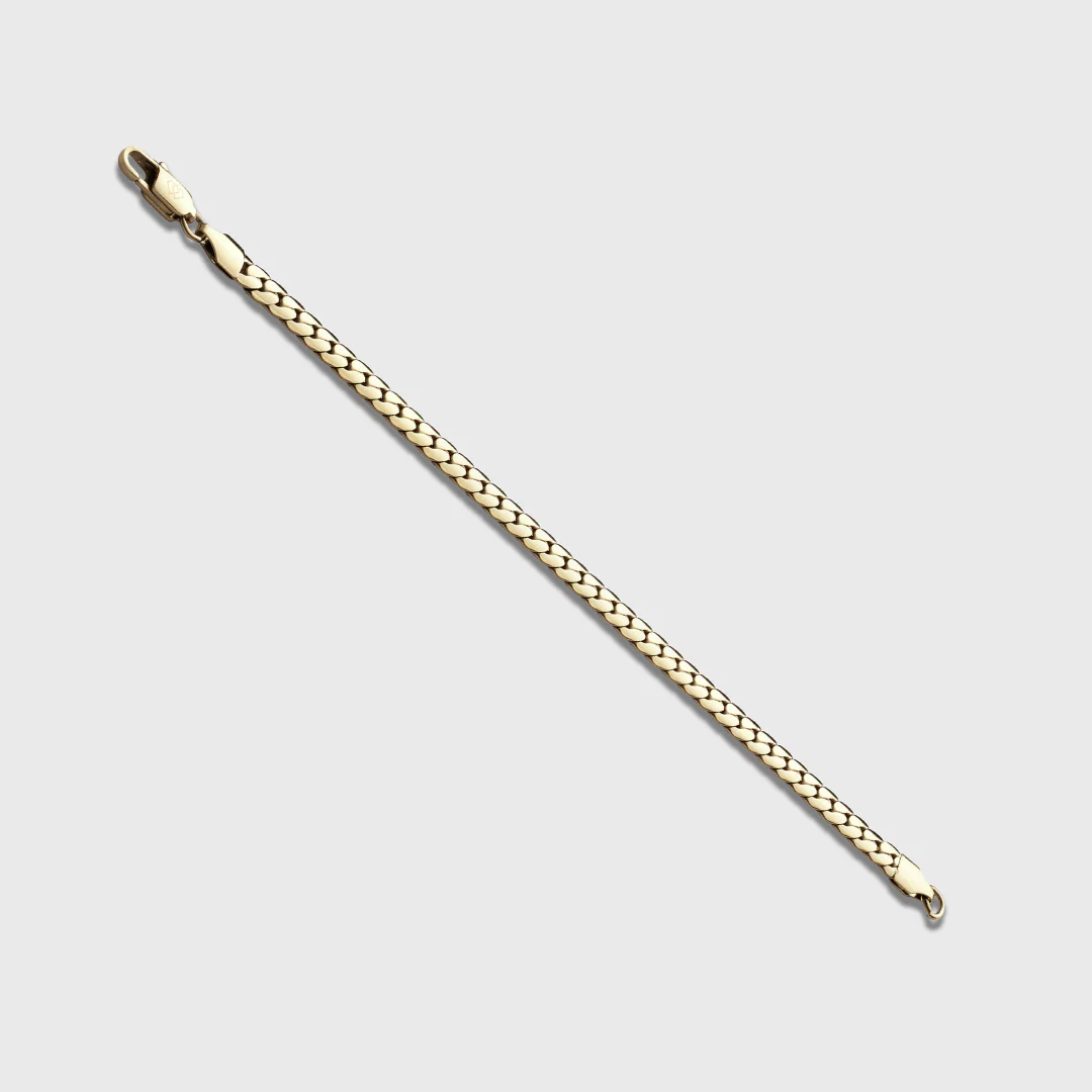 Miami Cuban Link Bracelet (Gold) - 5mm - Image 3