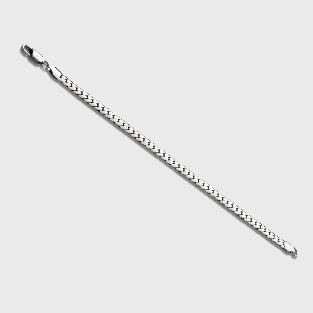 Miami Cuban Link Bracelet (Silver) - 5mm - Image 3