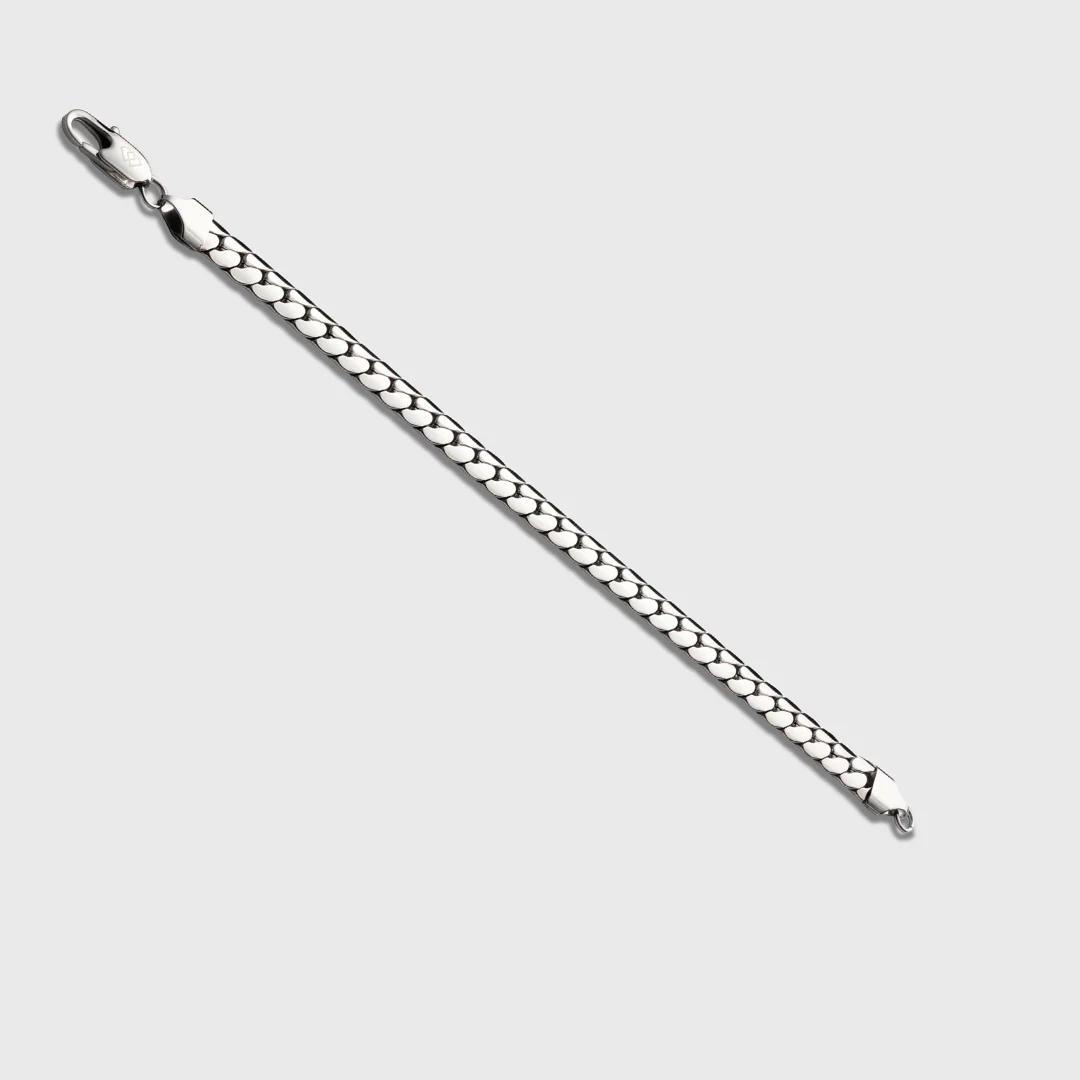 Miami Cuban Link Bracelet (Silver) - 8mm - Image 3
