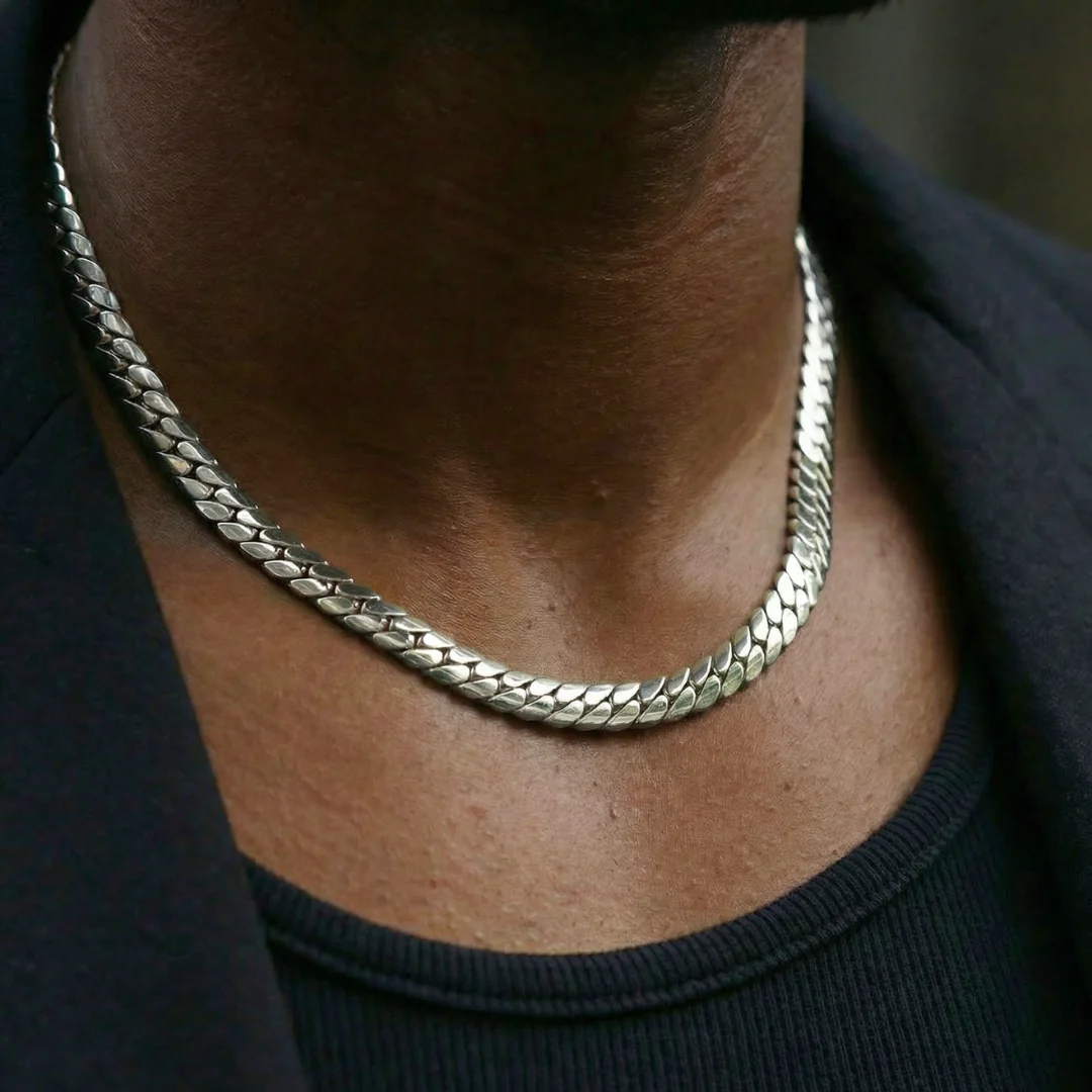 Miami Cuban Link Chain + Bracelet (Silver) - 8mm - Image 6
