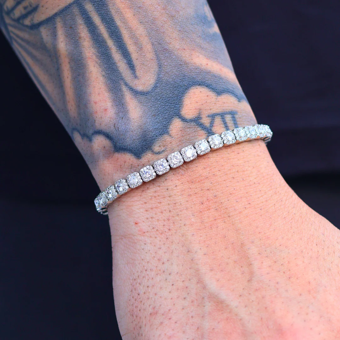 Micro Clustered Tennis Bracelet (Silver) - 5mm - Image 2