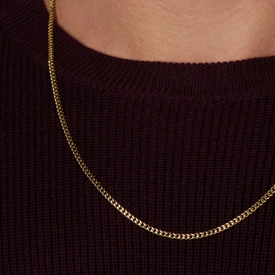Micro Cuban Link Chain (Gold) - Image 5