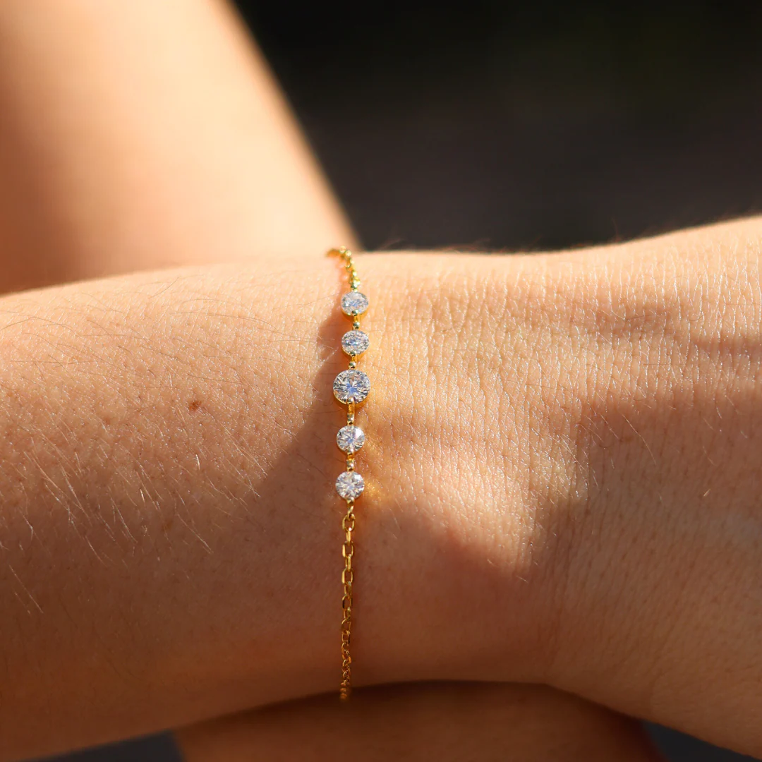 Moissanite Aurora Bracelet (Gold) - Image 2
