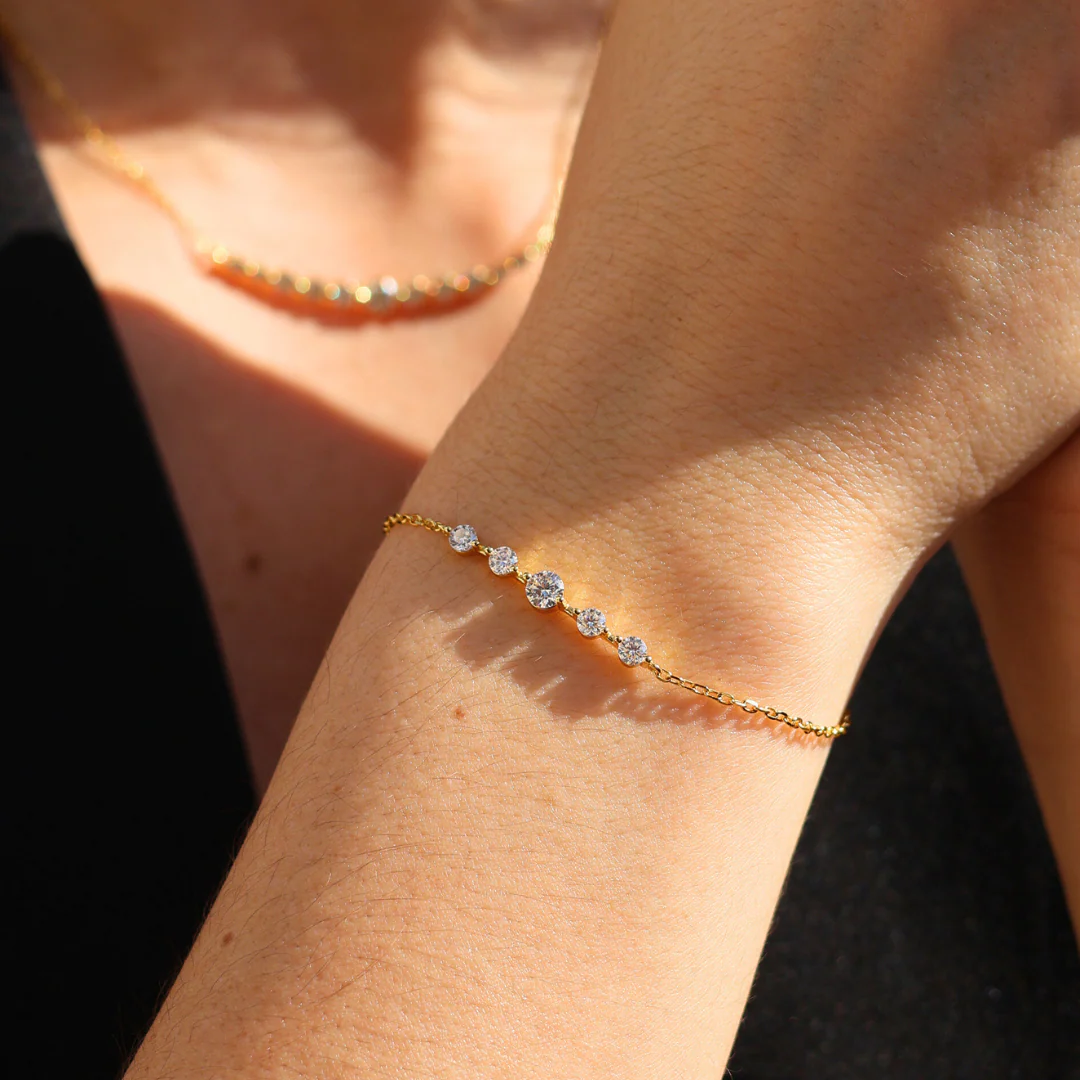 Moissanite Aurora Bracelet (Gold) - Image 4