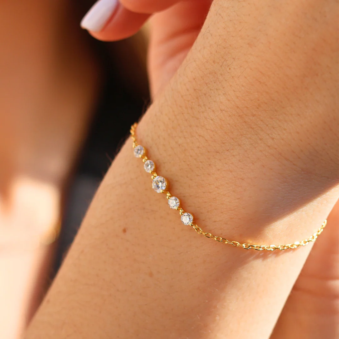 Moissanite Aurora Bracelet (Gold) - Image 5