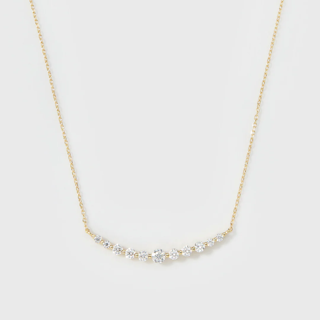 Moissanite Aurora Necklace (Gold)