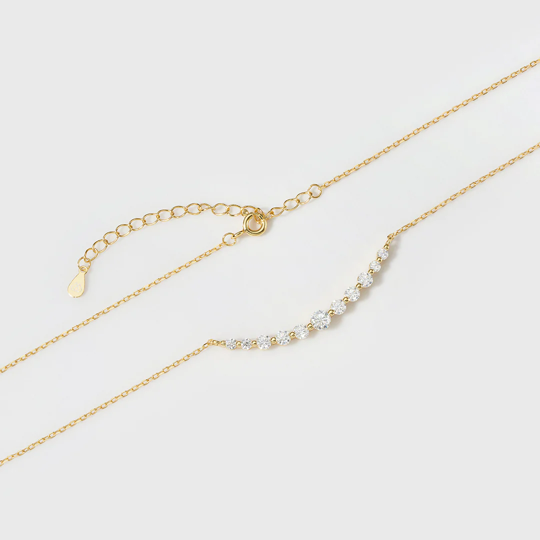 Moissanite Aurora Necklace (Gold) - Image 3
