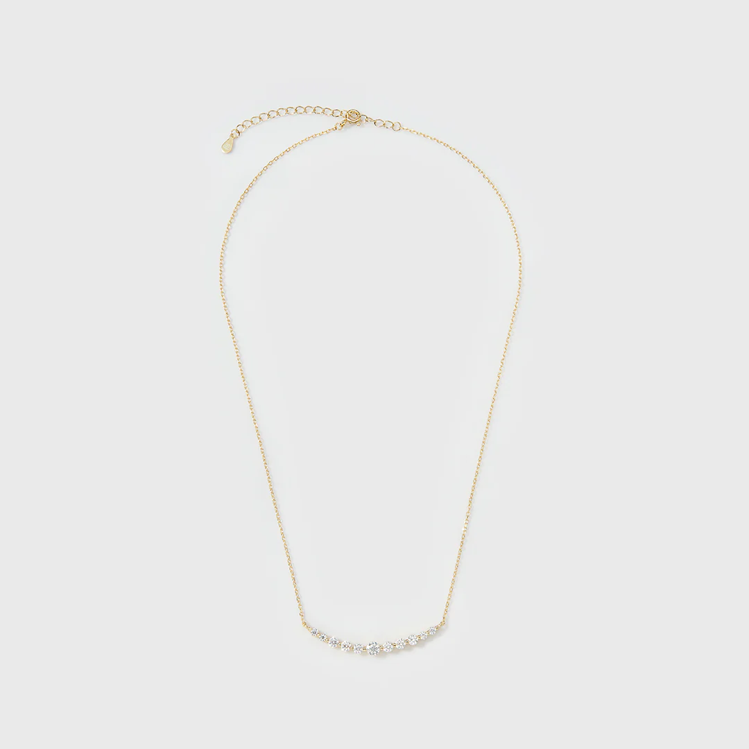 Moissanite Aurora Necklace (Gold) - Image 5